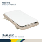 Safety 1st EasyGlide Bedside Bassinet folded completely flat for compact storage and travel.