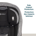 Close-up view of the side impact protection built into the headrest of the Grow and Go car seat.